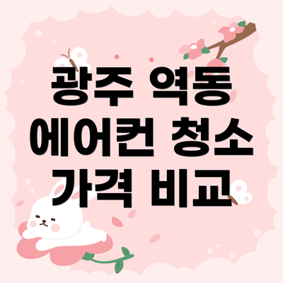 광주 역동 에어컨 청소 가격 비교