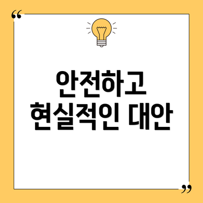 안전하고 현실적인 대안