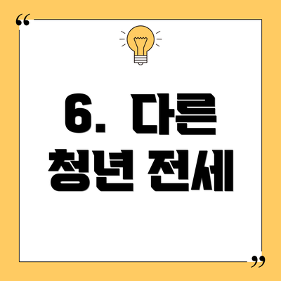 6.  다른 청년 전세
