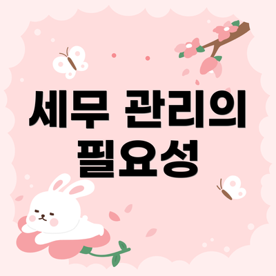 세무 관리의 필요성