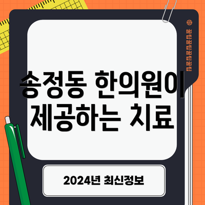 송정동 한의원이 제공하는 치료