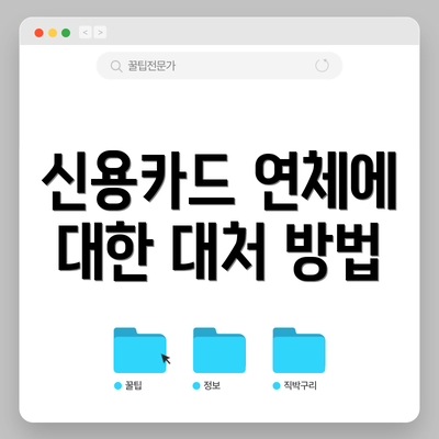 신용카드 연체에 대한 대처 방법