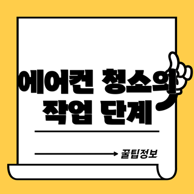 에어컨 청소의 작업 단계