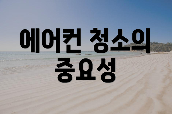 에어컨 청소의 중요성