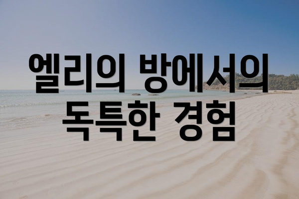엘리의 방에서의 독특한 경험