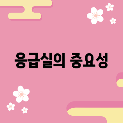 응급실의 중요성