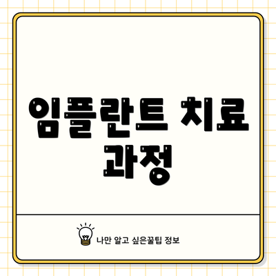 임플란트 치료 과정