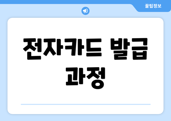 전자카드 발급 과정