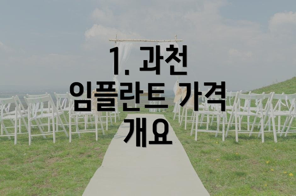1. 과천 임플란트 가격 개요