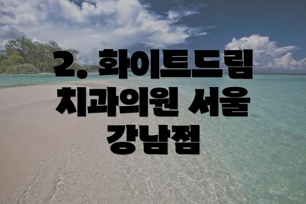 2. 화이트드림치과의원 서울 강남점