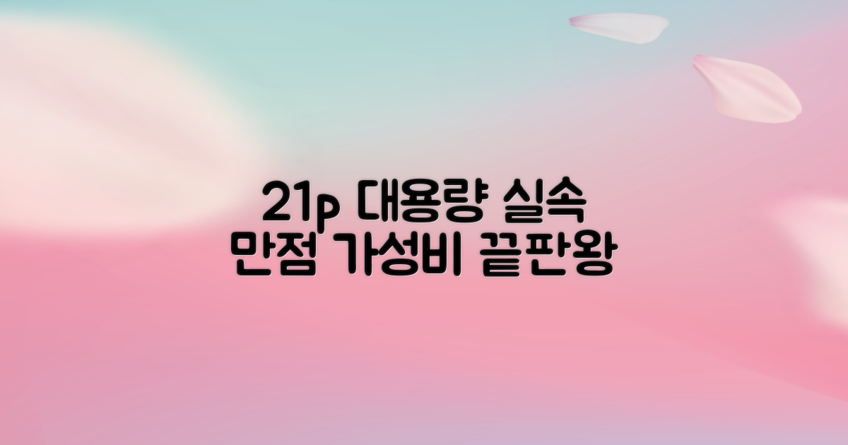 21p 대용량, 실속 만점