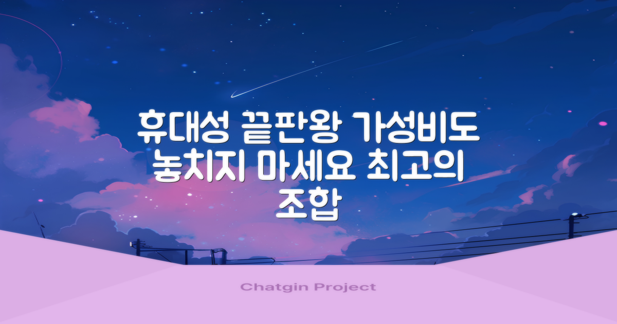 휴대성, 가성비 조합