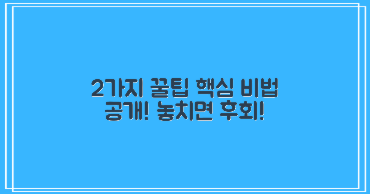 2가지 사용 팁 공개