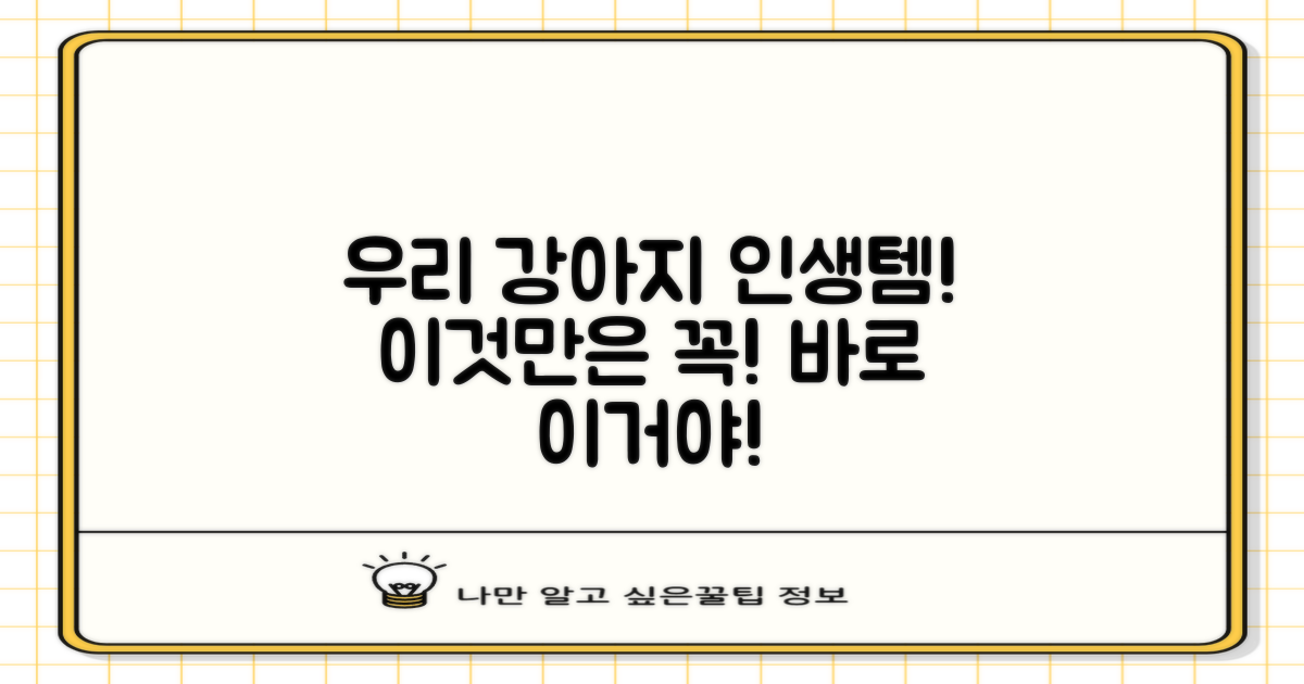 우리 강아지에게 딱!
