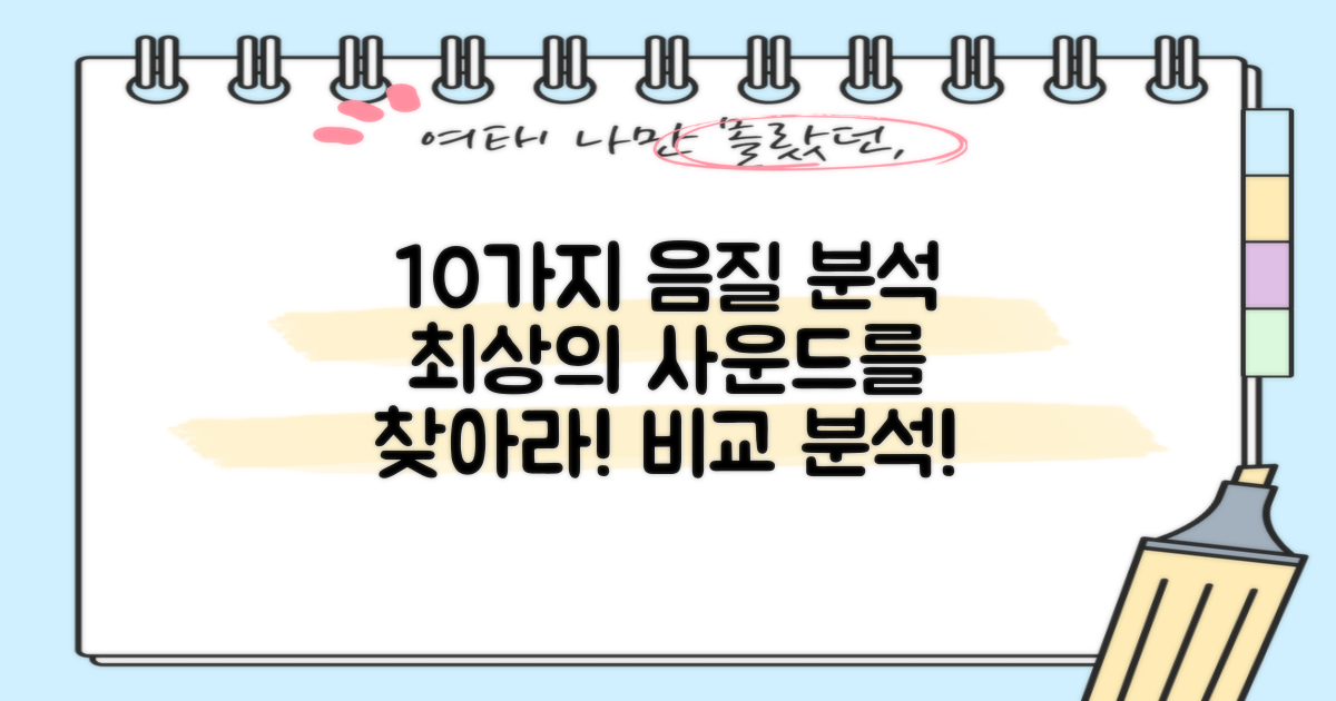 10가지 음질 분석