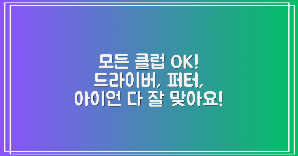 드라이버, 퍼터, 아이언 모두 사용 가능
