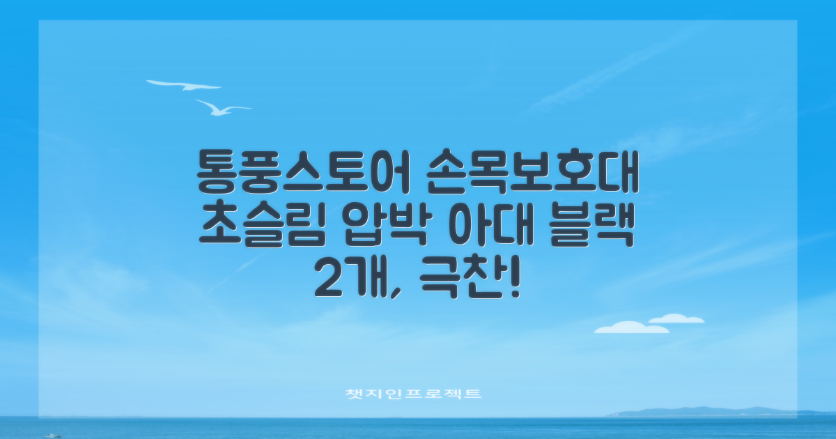 통풍스토어 손목보호대 초슬림 압박 아대, 2개, 블랙 추천 리뷰