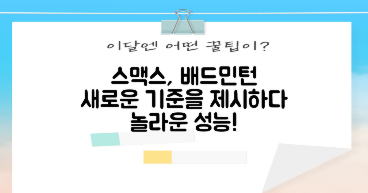 스맥스, 배드민턴의 새로운 기준