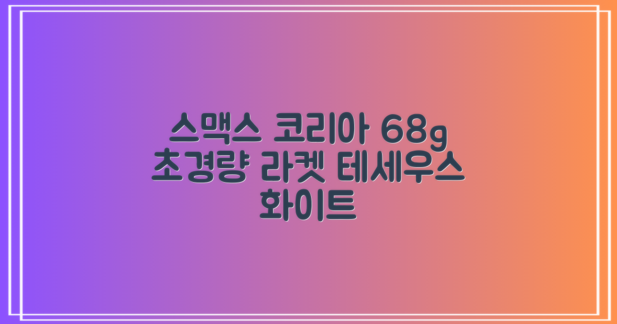 스맥스코리아 풀카본 초경량 배드민턴 라켓 68g, 테세우스 화이트, 1개 추천 리뷰
