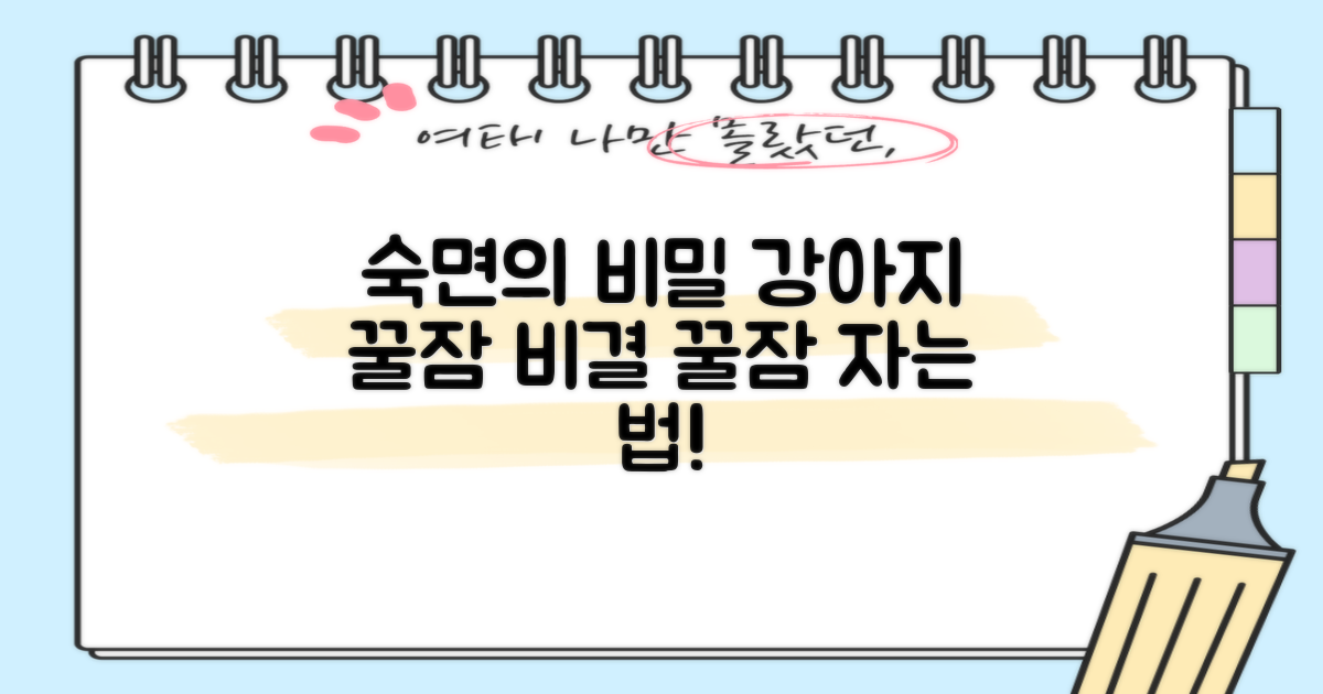 강아지 숙면의 비밀