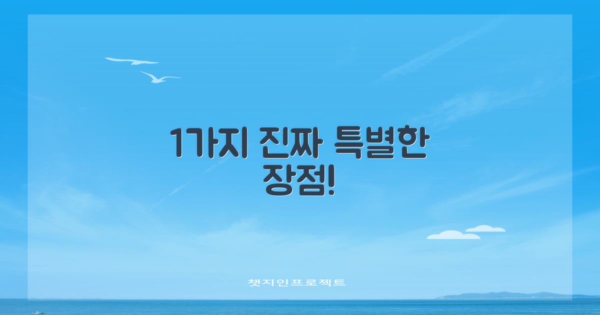 1가지 특별 장점