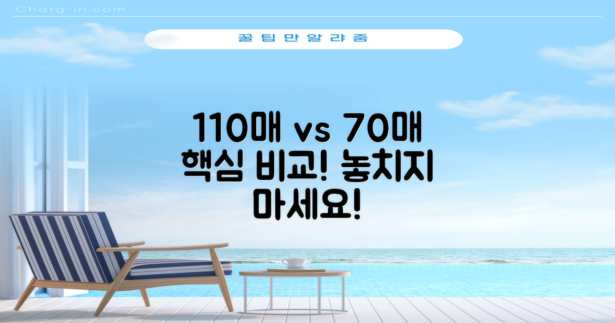 110매 vs 70매 비교