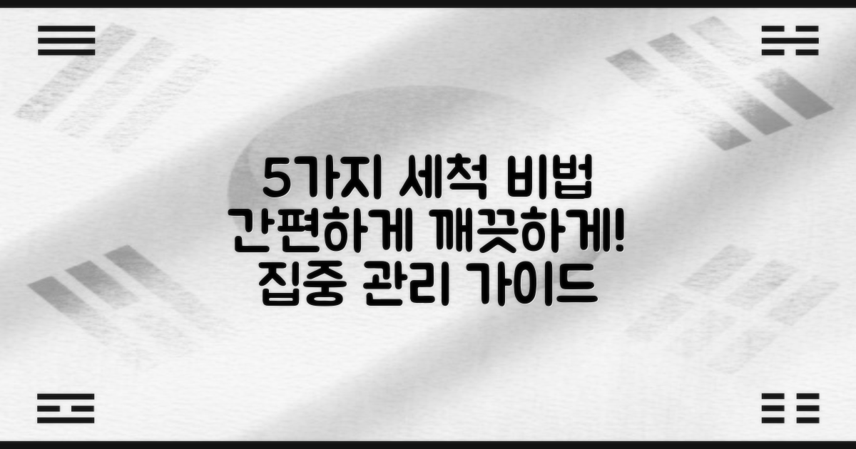 5가지 세척 관리법