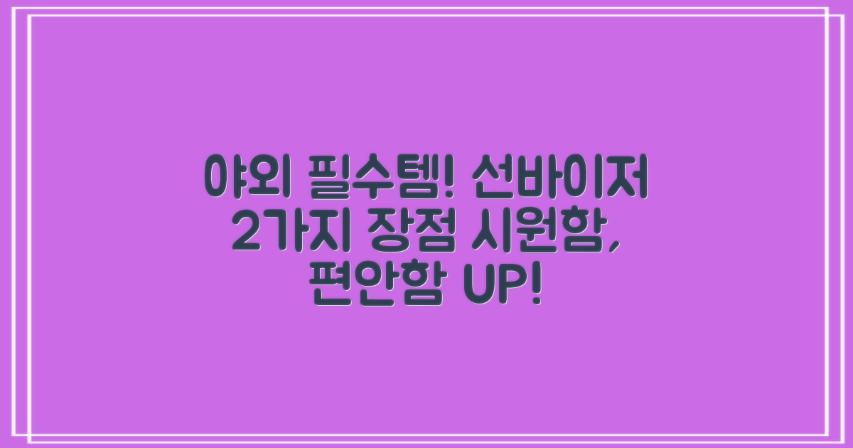 야외 활동 필수템, 선바이저 2가지 장점