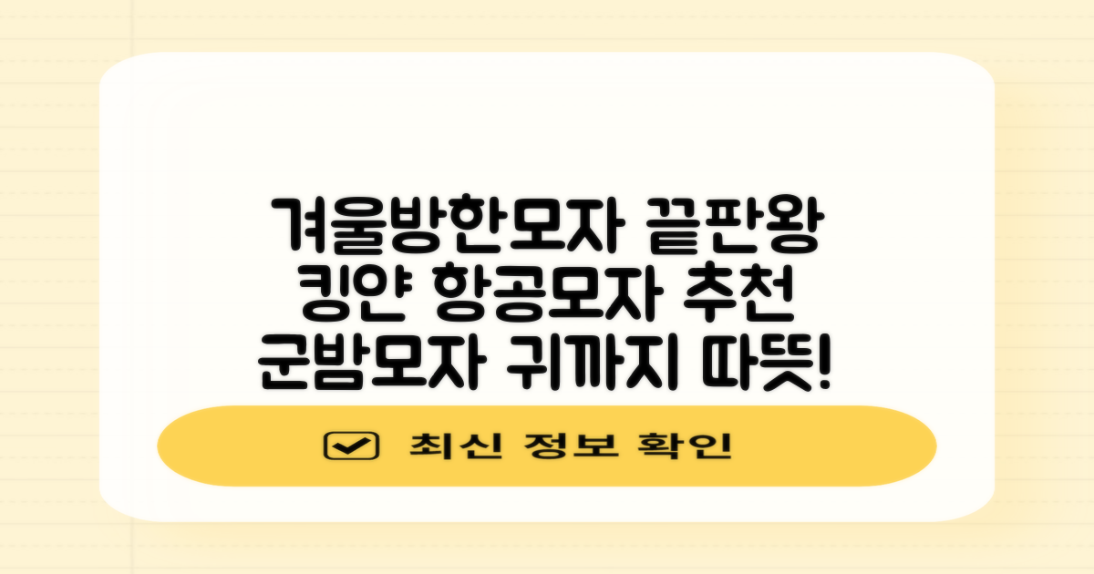 킹얀 겨울 방한모자 남여공용 군밤 항공 마스크 귀도리 모자 추천 리뷰