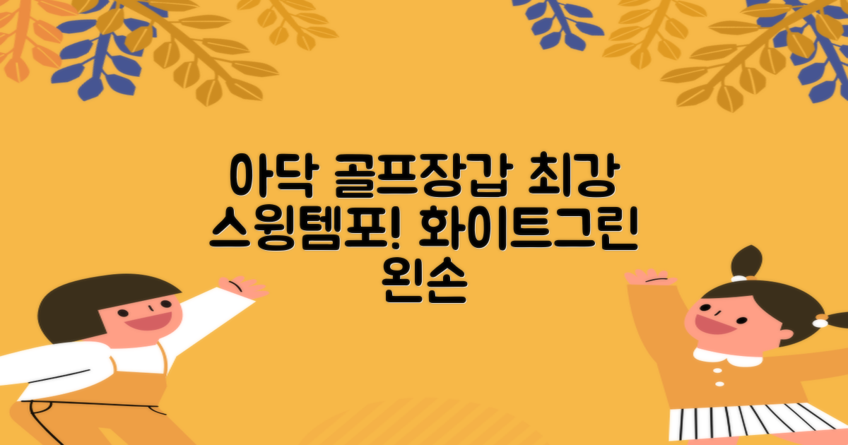 아닥 남성용 스윙템포칩 논슬립 골프장갑 왼손용, 화이트 + 그린, 1개 추천 리뷰