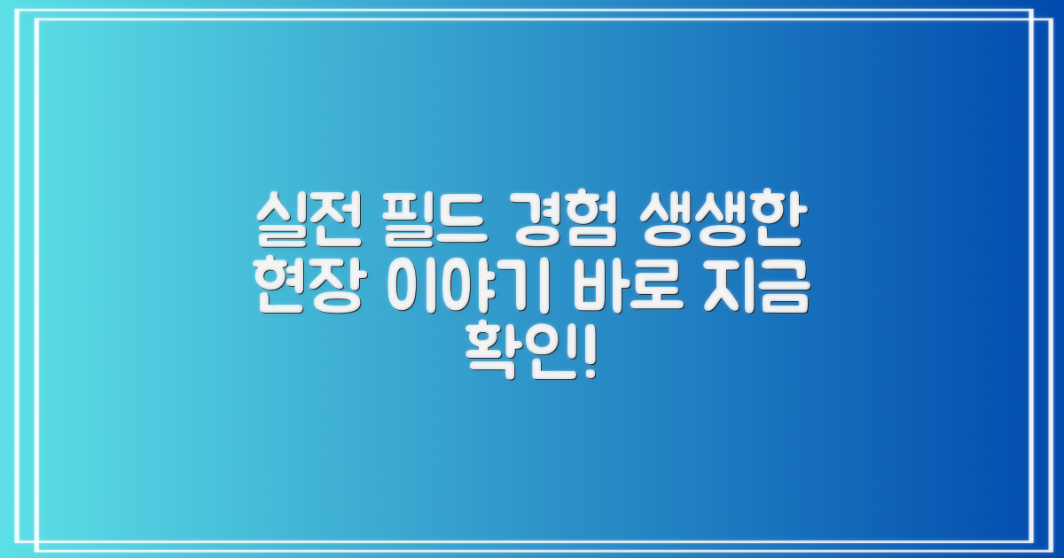 실전 필드에서의 경험